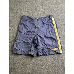 Mens No Fear Surf Swim Board Shorts Blue Yellow, Size 33